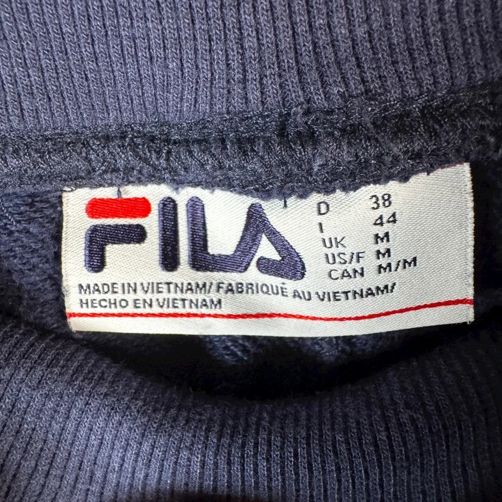Fila Navy‎ Blue Joggers Men's M Logo Sweatpants Drawstring Athletic Pants